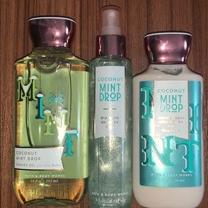 Bath and Body Works Coconut Mint Drop Set